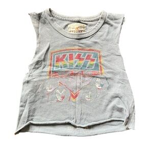 Trunk Ltd KISS Army Graphic Cropped Band Tee Tour 1979